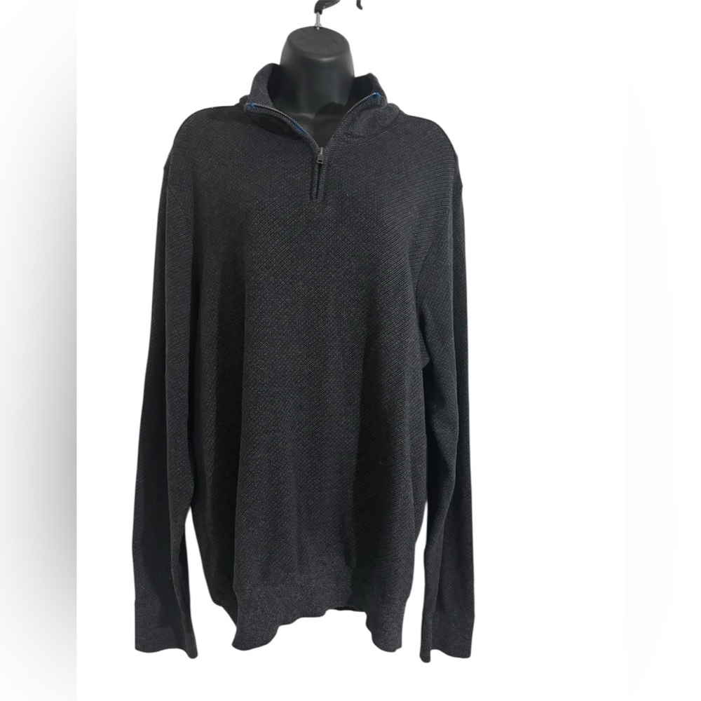 Robert Graham 1/4 zip Men's Black Sweater